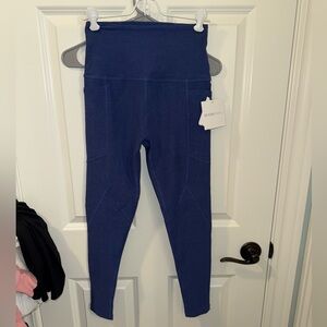 Beyond yoga spacedye pocket midi legging eternal blue heather size M